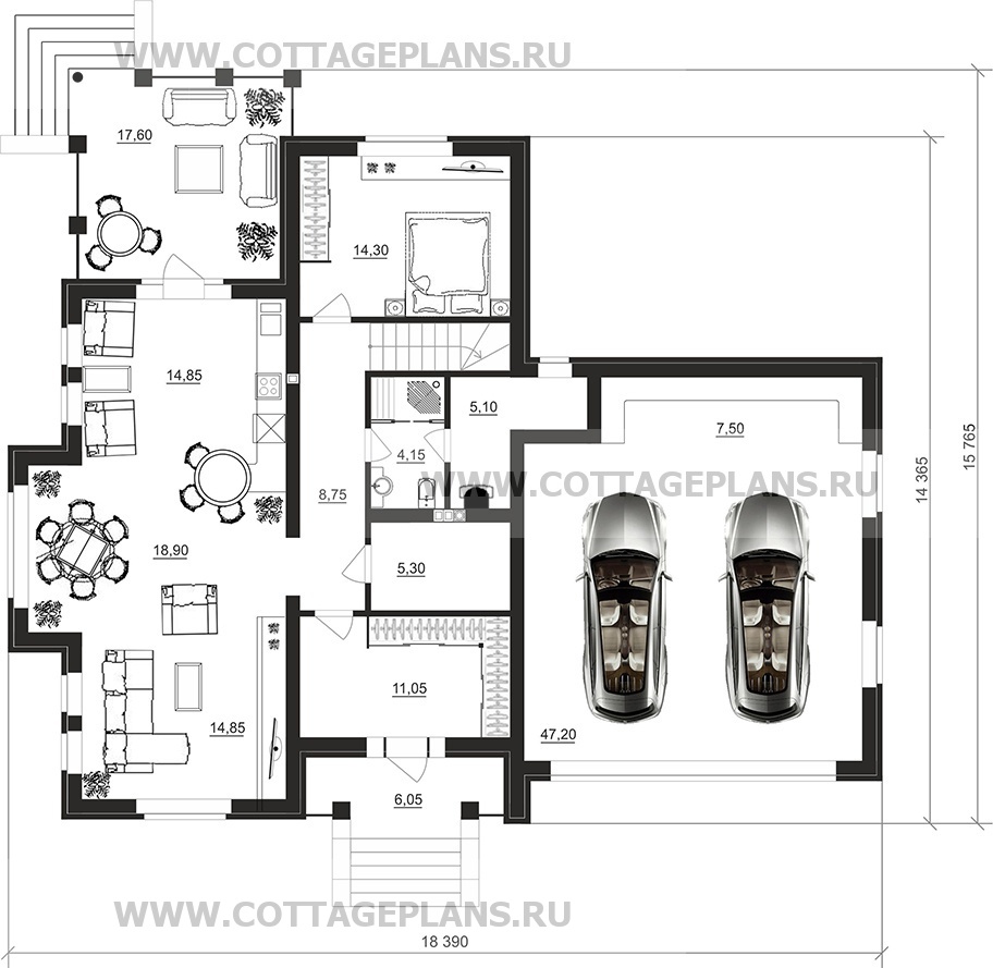 Поэтажные планы проект дома 77-56 общ. площадь 243,00 м2