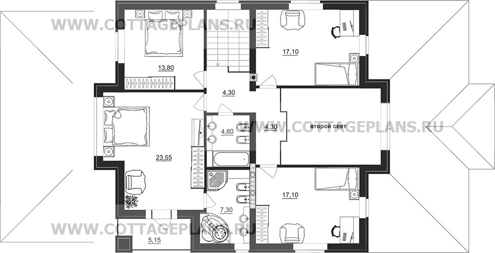 Поэтажные планы проект дома 78-20 общ. площадь 335,30м2