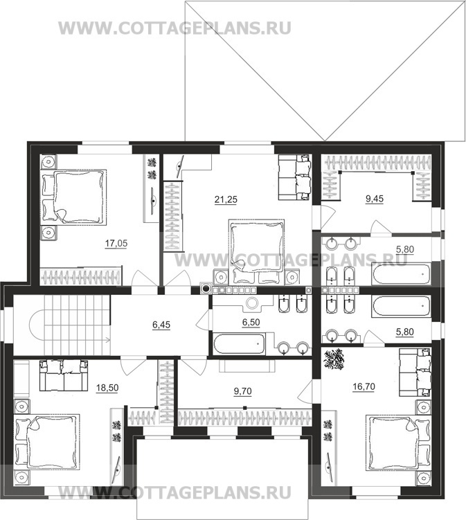 Поэтажные планы проект дома 24-08 общ. площадь 390,80 м2