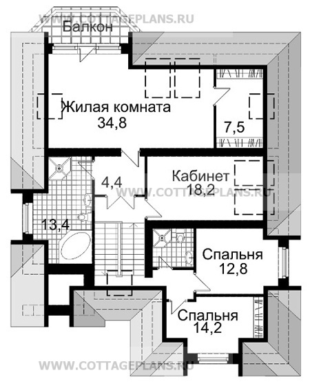 Поэтажные планы проект дома 30-08 общ. площадь 359,0м2