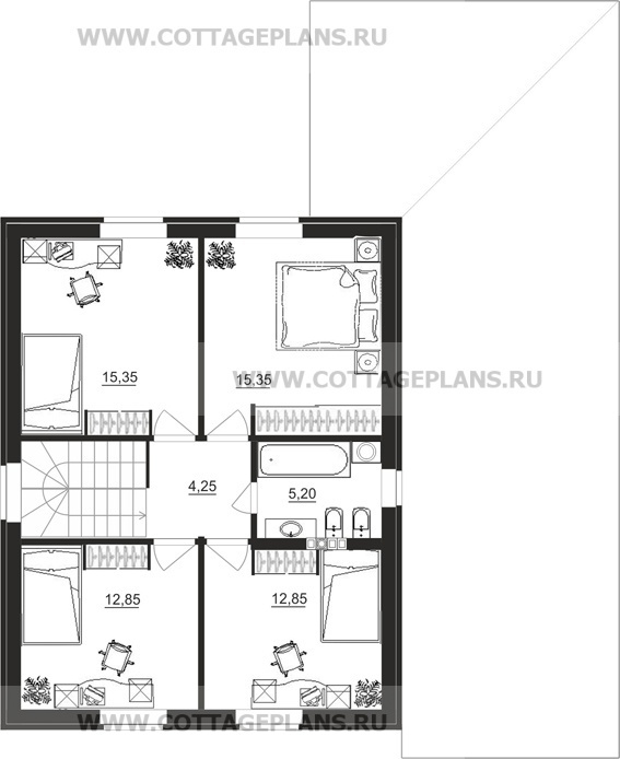 Поэтажные планы проект дома 15-62 общ. площадь 163,50 м2