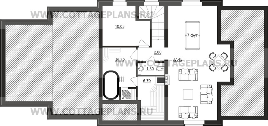 Поэтажные планы проект дома 78-21 общ. площадь 252,40 м2