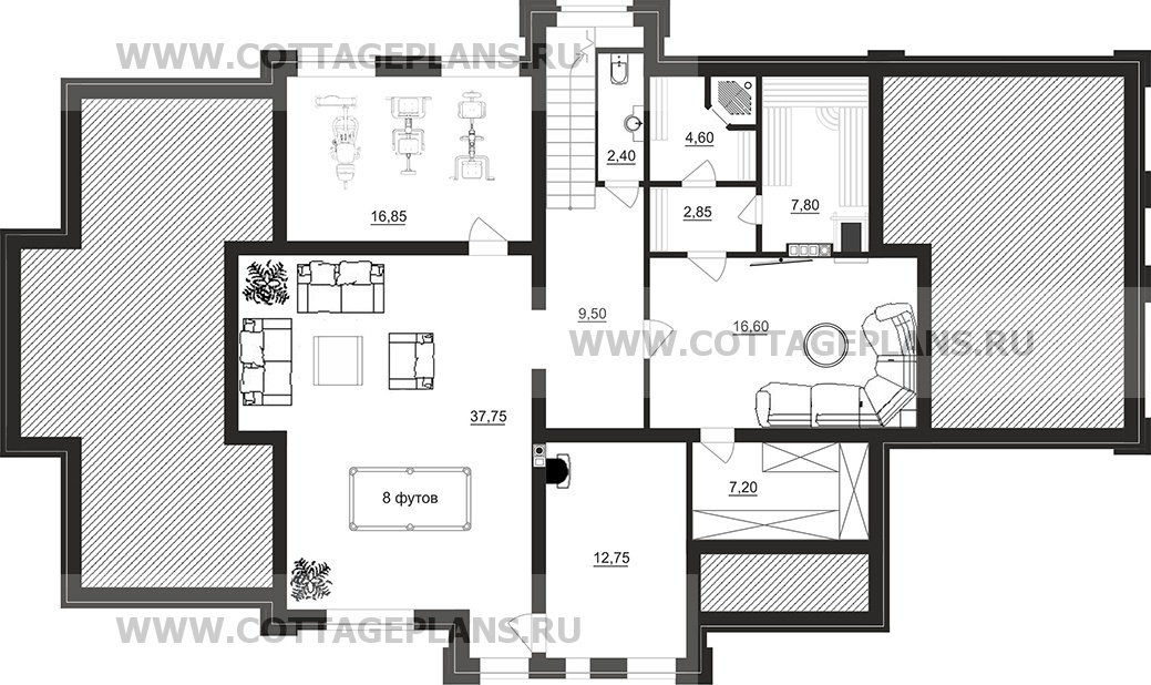 Поэтажные планы проект дома 201-89 общ. площадь 406,10 м2