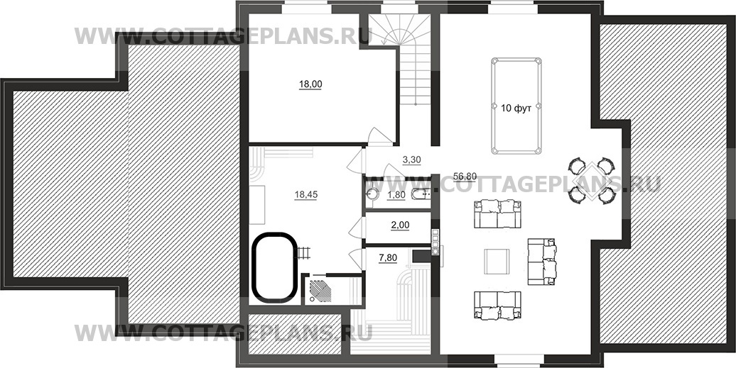 Поэтажные планы проект дома 98-23 общ. площадь 357,40м2
