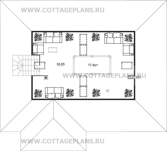 Поэтажные планы проект дома 94-51 общ. площадь 317,40 м2