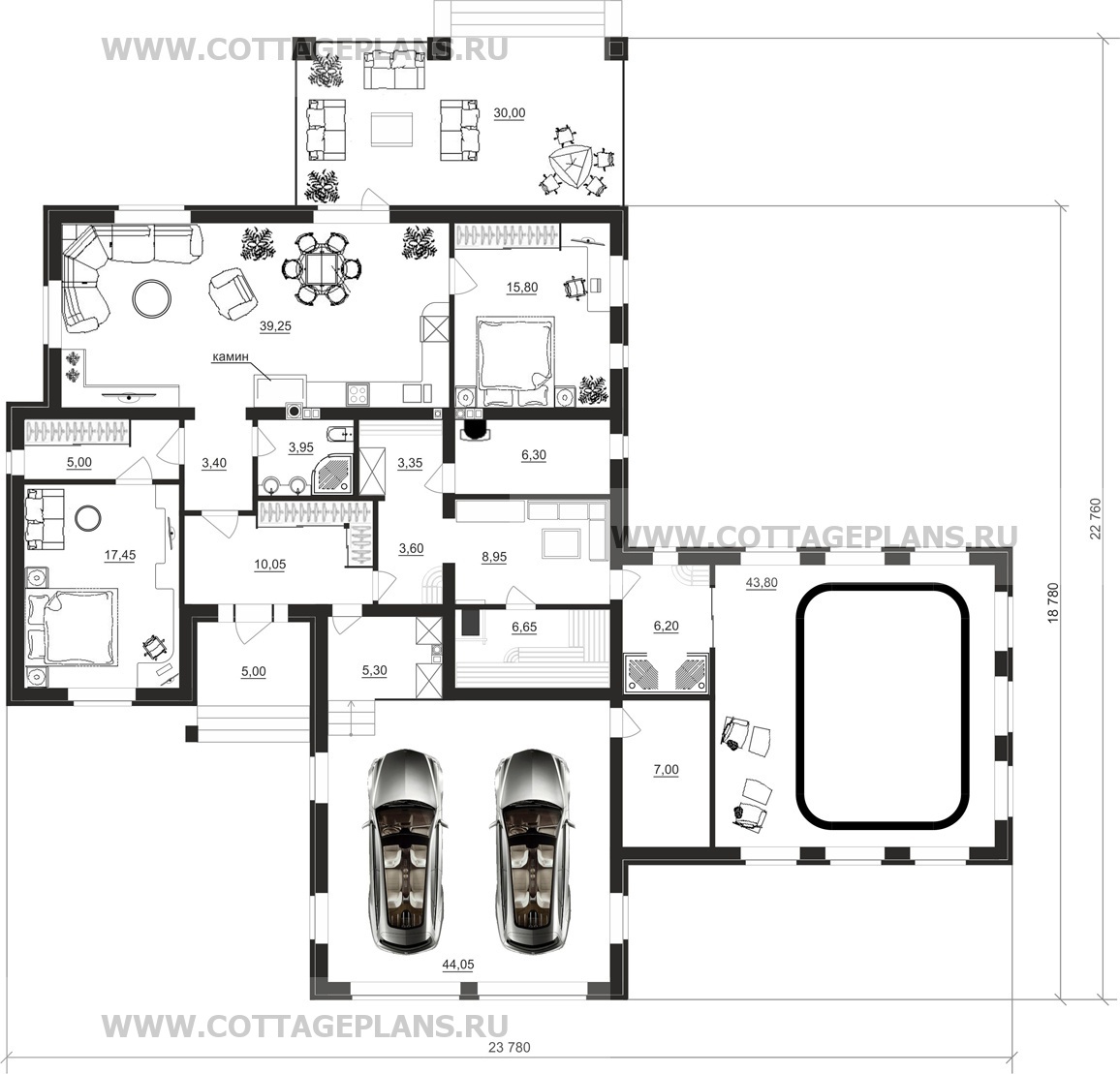 Поэтажные планы проект дома 23-37 общ. площадь 230,10 м2