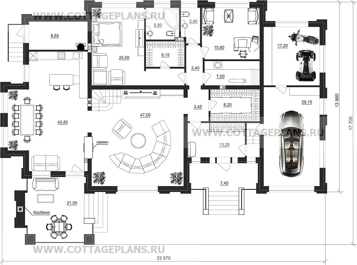 Поэтажные планы проект дома 202-38 общ. площадь 350,7 м2