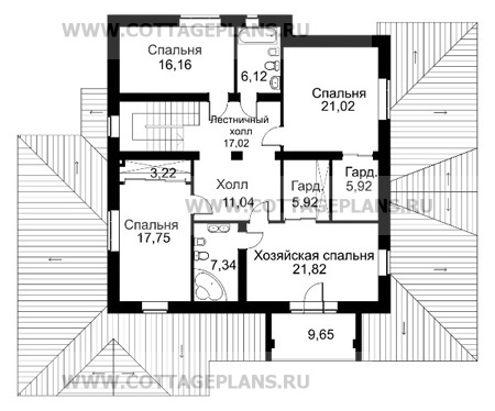 Поэтажные планы проект дома 32-59 общ. площадь 375.1м2