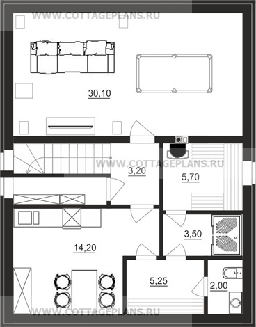Поэтажные планы проект дома 15-60 общ. площадь 194,55 м2