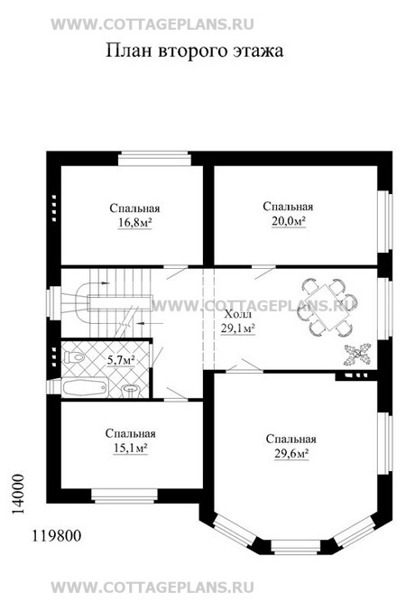 Поэтажные планы проект дома 31-63 общ. площадь 274,8м2