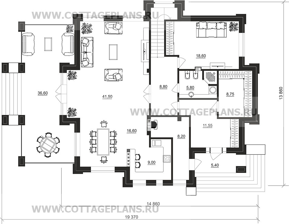 Поэтажные планы проект дома 100-80 общ. площадь 257,90 м2