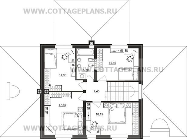 Поэтажные планы проект дома 29-27 общ. площадь 202,55 м2