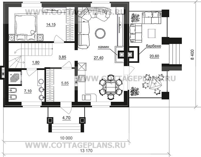 Поэтажные планы проект дома 96-32 общ. площадь 196,80 м2