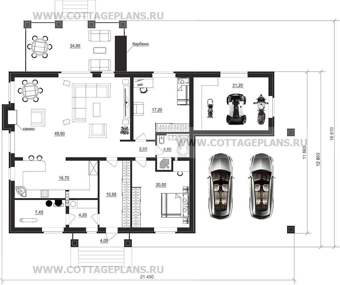 Поэтажные планы проект дома 702-29 общ. площадь 154,65м2