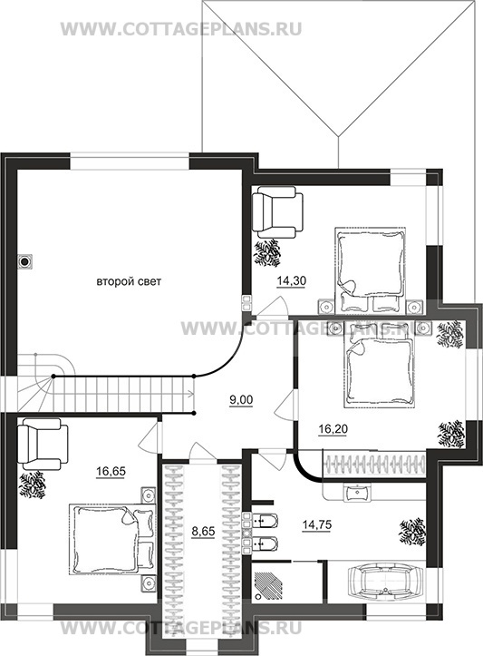 Поэтажные планы проект дома 104-65 общ. площадь 182,25 м2