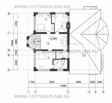 Поэтажные планы проект дома 47-95 общ. площадь 468,1 м2