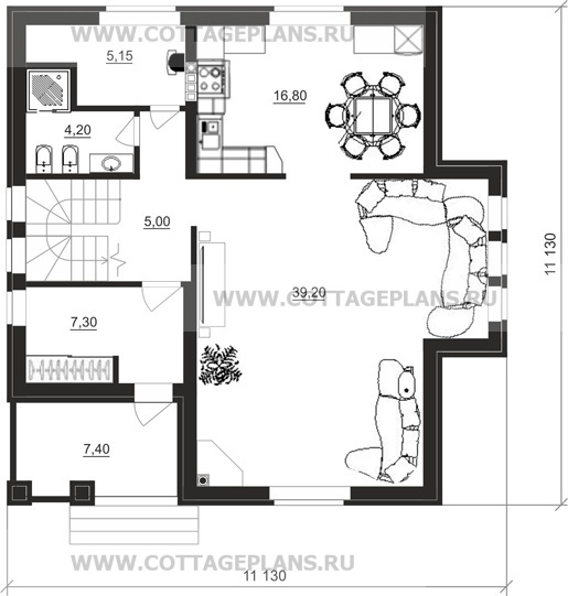 Поэтажные планы проект дома 14-38 общ. площадь 173,30 м2