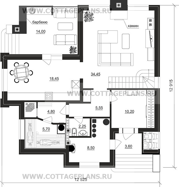 Поэтажные планы проект дома 204-74 общ. площадь 171,35 м2