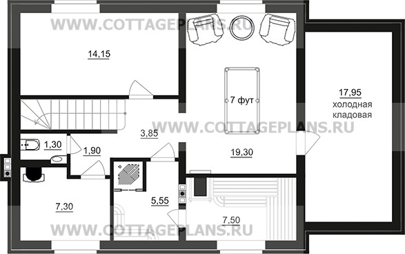 Поэтажные планы проект дома 76-32 общ. площадь 196,80 м2