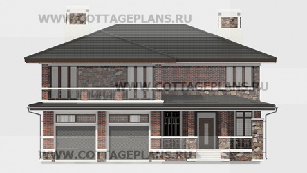 Фасады проект дома 77-47 общ. площадь 254,35 м2