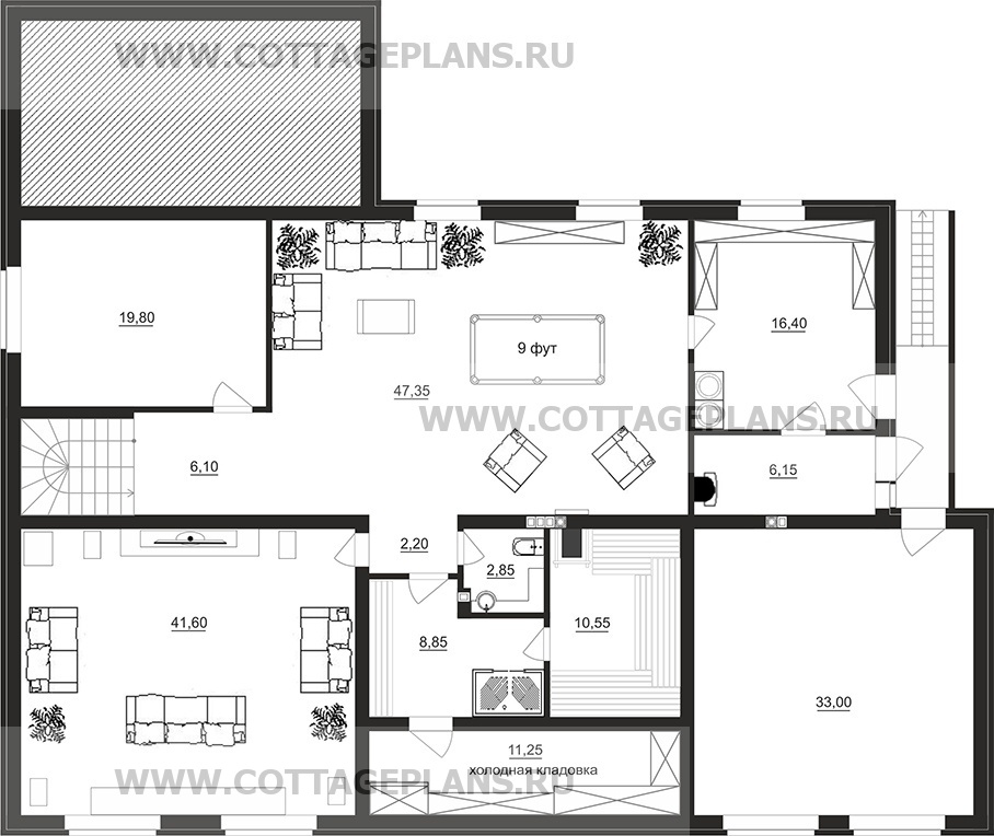 Поэтажные планы проект дома 08-28 общ. площадь 405,50 м2