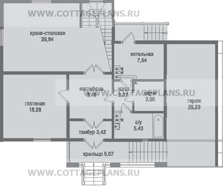 Поэтажные планы проект дома 79-29 общ. площадь 191,26 м2