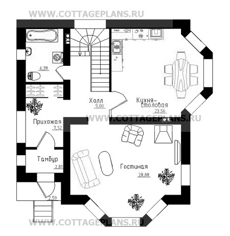 Поэтажные планы проект дома 15-69 общ. площадь 231,87 м2