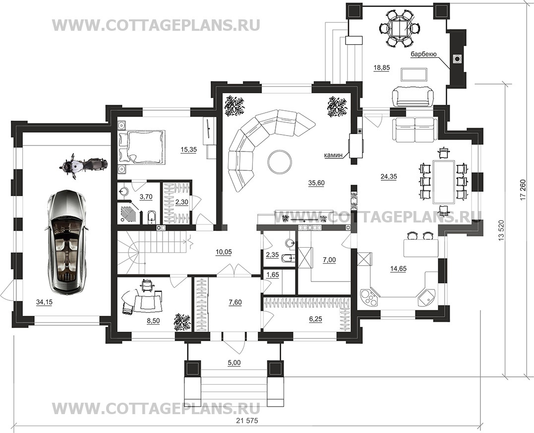 Поэтажные планы проект дома 103-99 общ. площадь 438,70 м2