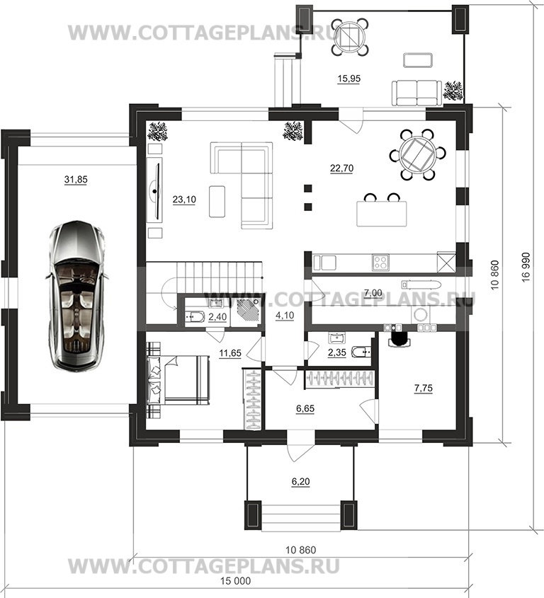 Поэтажные планы проект дома 206-51 общ. площадь 206,15 м2