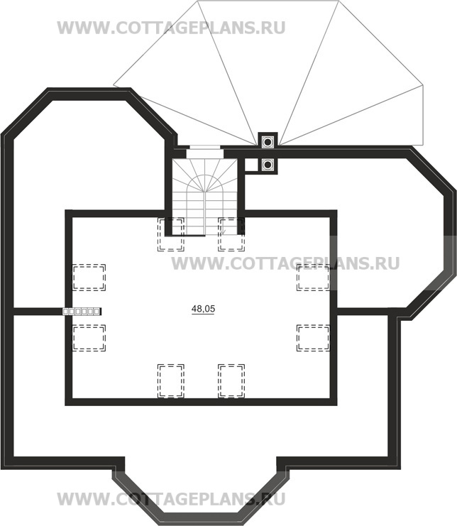 Поэтажные планы проект дома 75-10 общ. площадь 317,00 м2