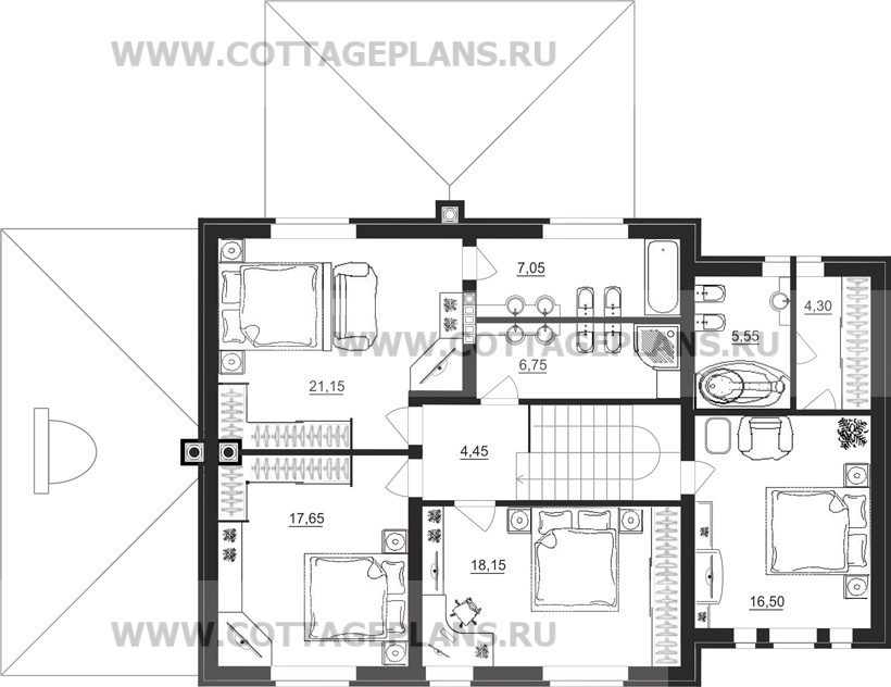Поэтажные планы проект дома 29-49 общ. площадь 228,50 м2