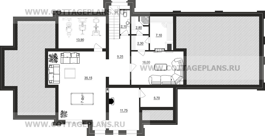 Поэтажные планы проект дома 201-82 общ. площадь 368,40 м2