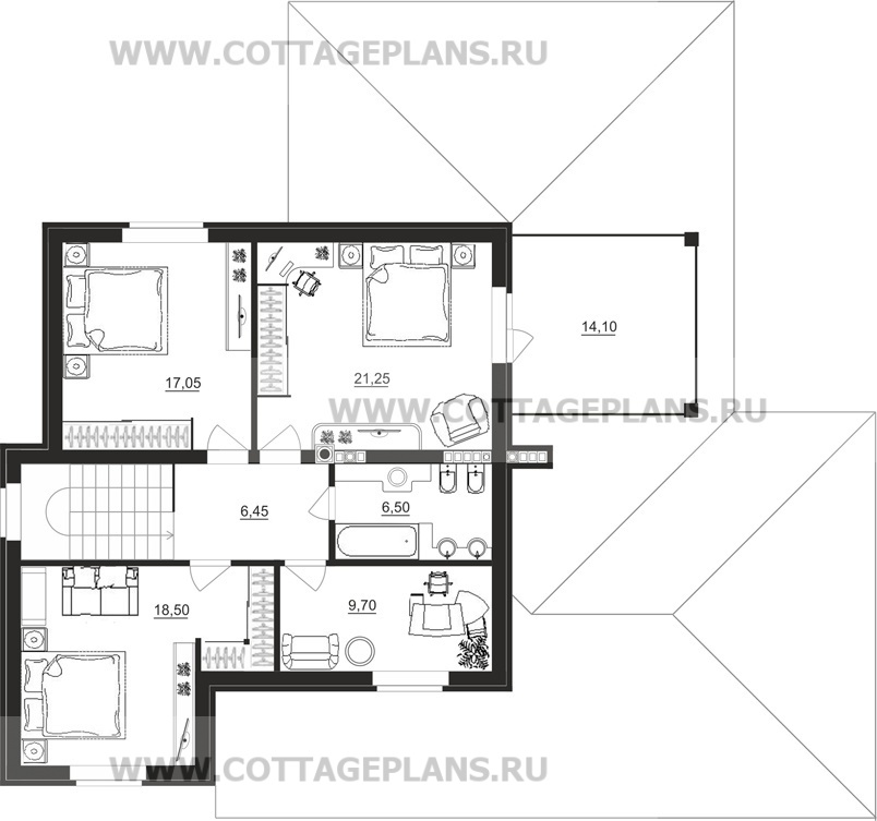 Поэтажные планы проект дома 24-78 общ. площадь 349,50 м2