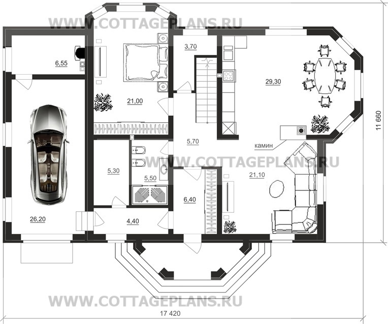 Поэтажные планы проект дома 14-02 общ. площадь 206,42 м2