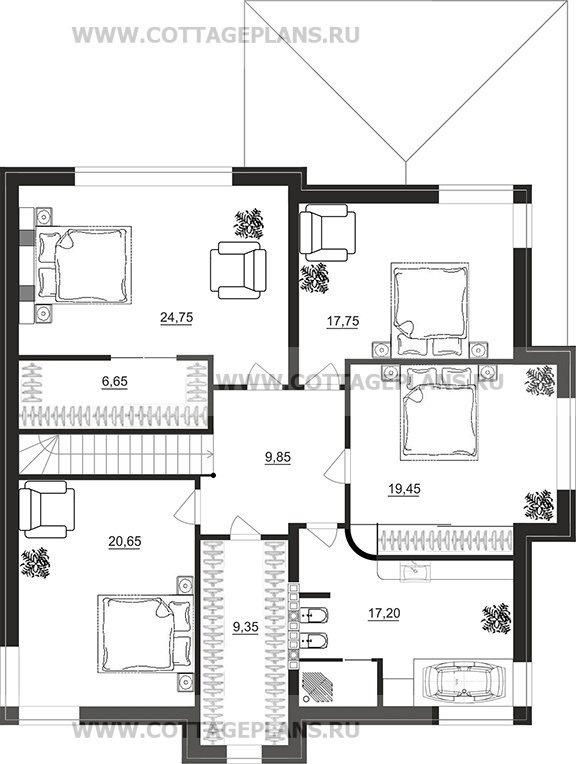 Поэтажные планы проект дома 204-69 общ. площадь 248,45 м2