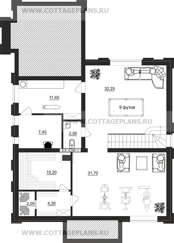 Поэтажные планы проект дома 103-87 общ. площадь 284,05 м2