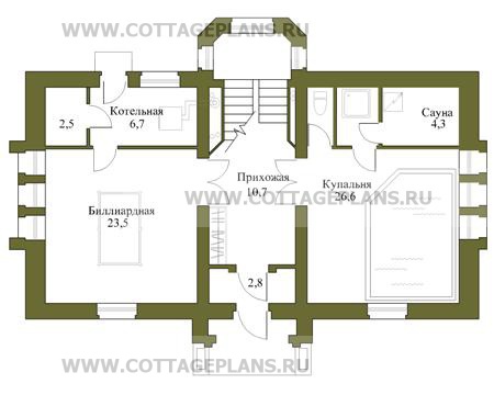 Поэтажные планы проект дома 46-11 общ. площадь 261 м2