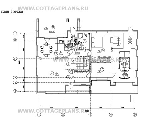 Поэтажные планы проект дома 80-18 общ. площадь 271,96 м2