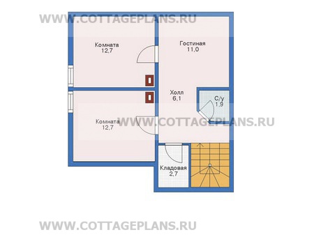 Поэтажные планы проект дома 11-15 общ. площадь 107м2