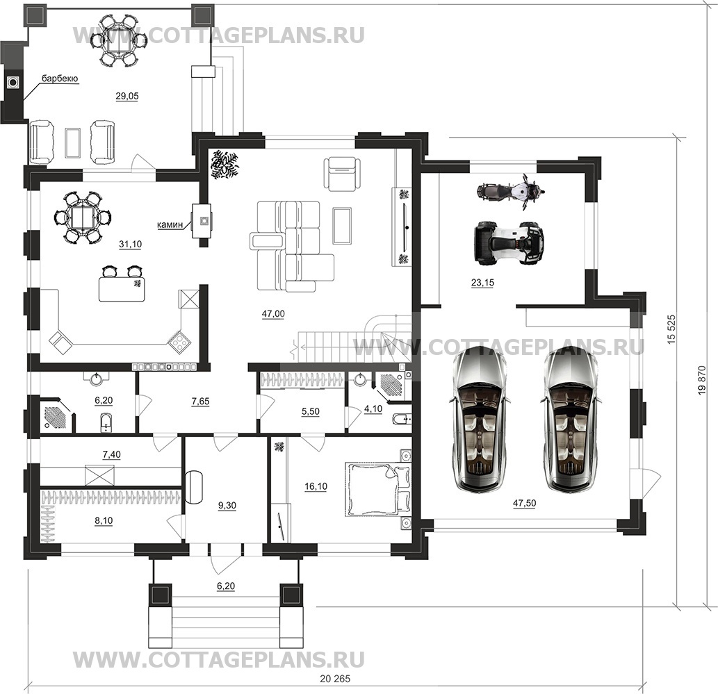 Поэтажные планы проект дома 205-31 общ. площадь 495,35 м2