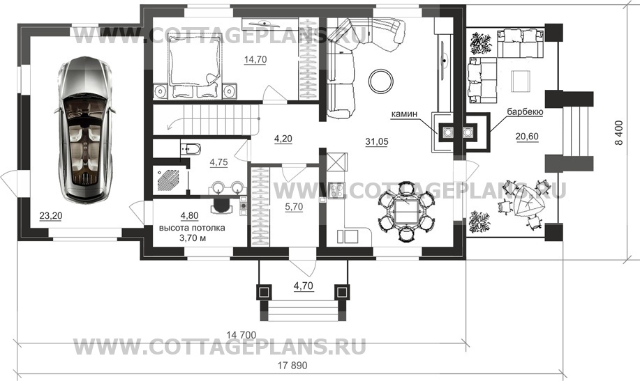 Поэтажные планы проект дома 92-37 общ. площадь 173,60 м2
