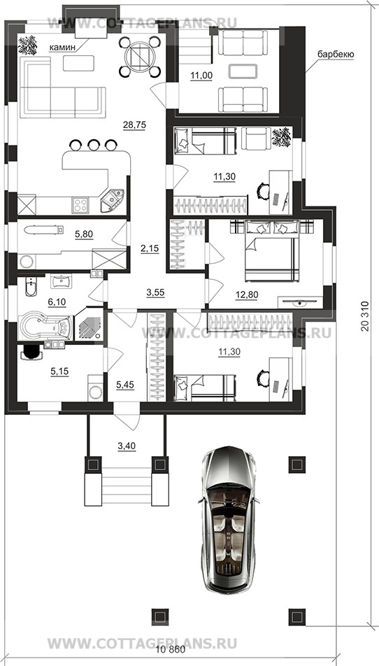 Поэтажные планы проект дома 700-21 общ. площадь 91,80 м2