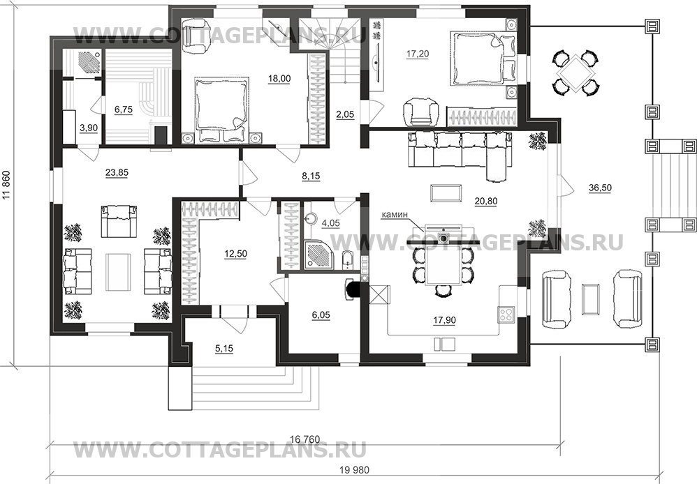 Поэтажные планы проект дома 92-95 общ. площадь 245,00 м2