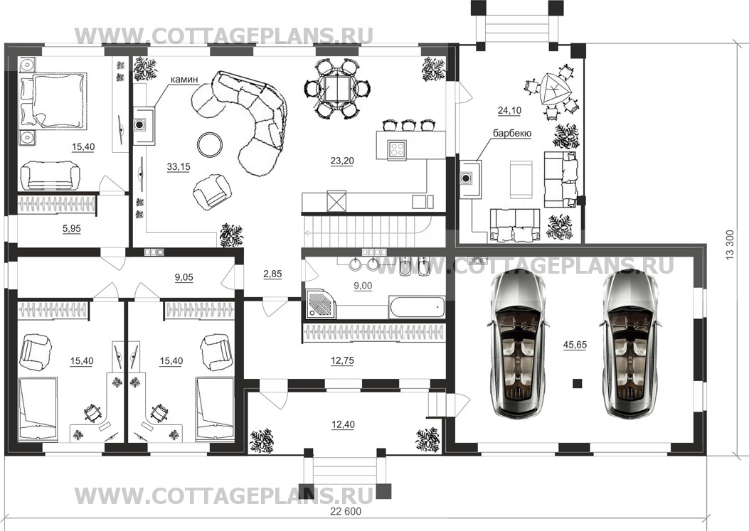 Поэтажные планы проект дома 28-01 общ. площадь 365,30 м2