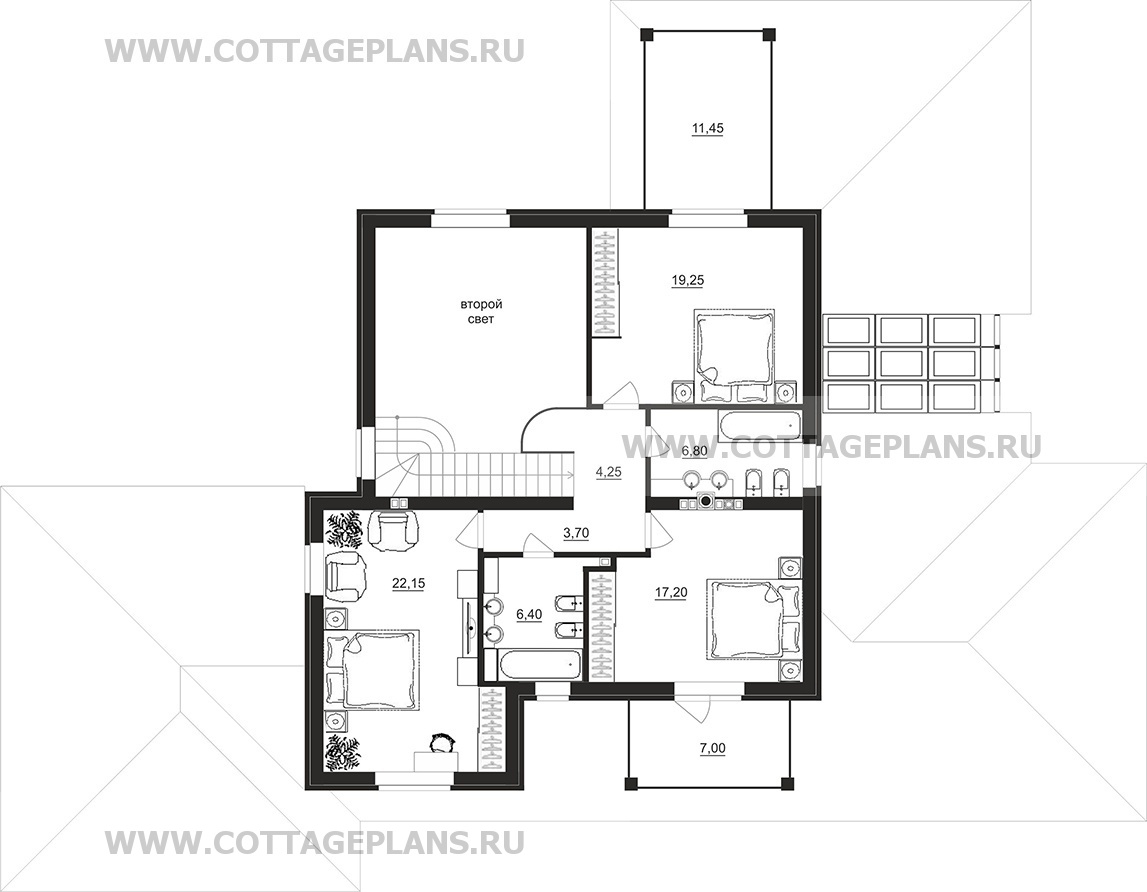 Поэтажные планы проект дома 77-38 общ. площадь 246,65 м2