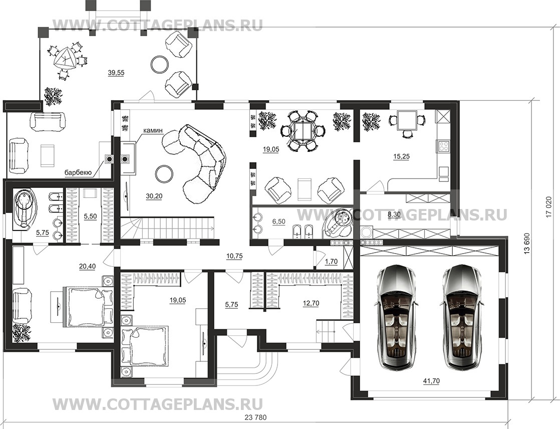Поэтажные планы проект дома 76-39 общ. площадь 472,55 м2