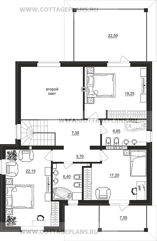 Поэтажные планы проект дома 98-41 общ. площадь 301,65 м2