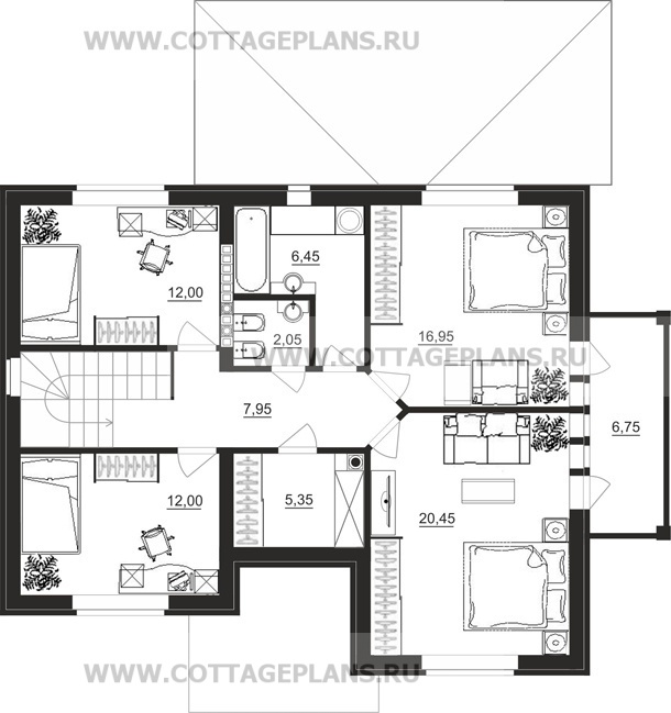 Поэтажные планы проект дома 22-30 общ. площадь 175,95 м2