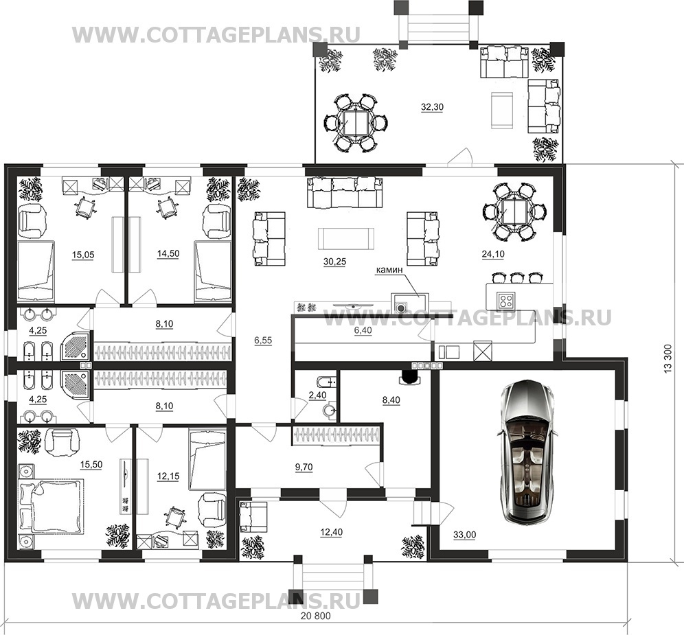 Поэтажные планы проект дома 20-07 общ. площадь 202,70 м2