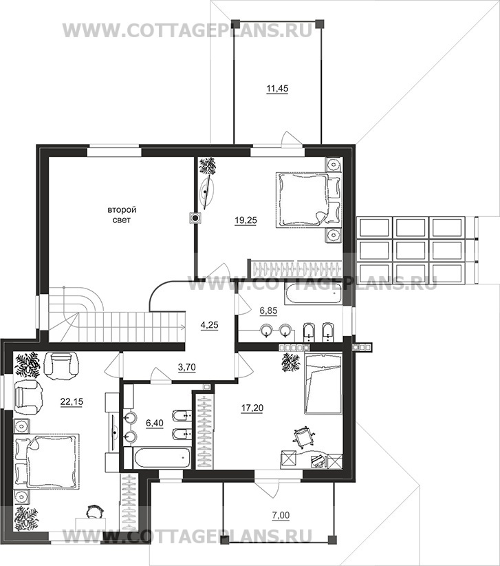 Поэтажные планы проект дома 98-36 общ. площадь 383,15 м2